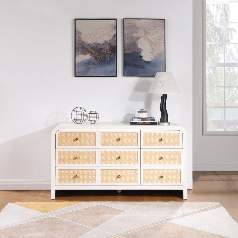 Meridian Furniture Siena White Dresser image number 1