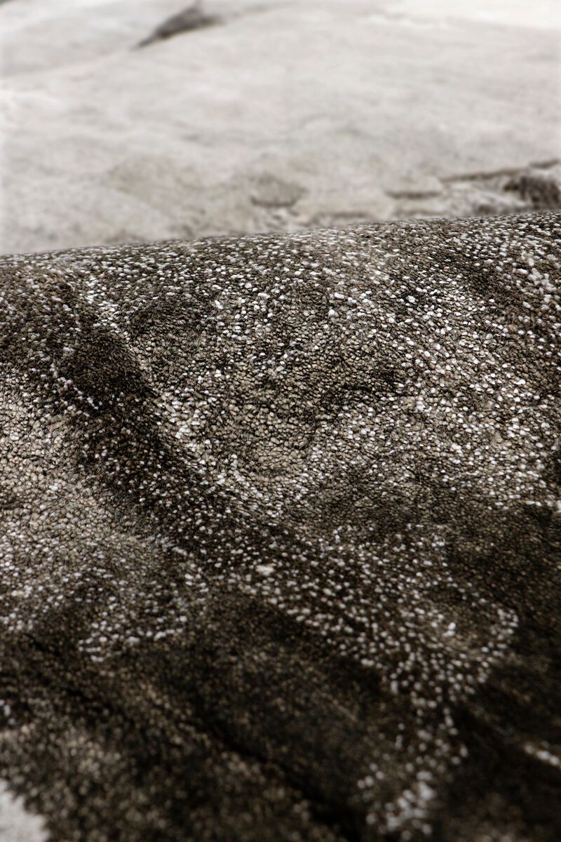 Pasargad Home Astrid Hand-Tufted Bsilk & Wool Brown Area Rug- 5' 1" X 7' 5" image number 4