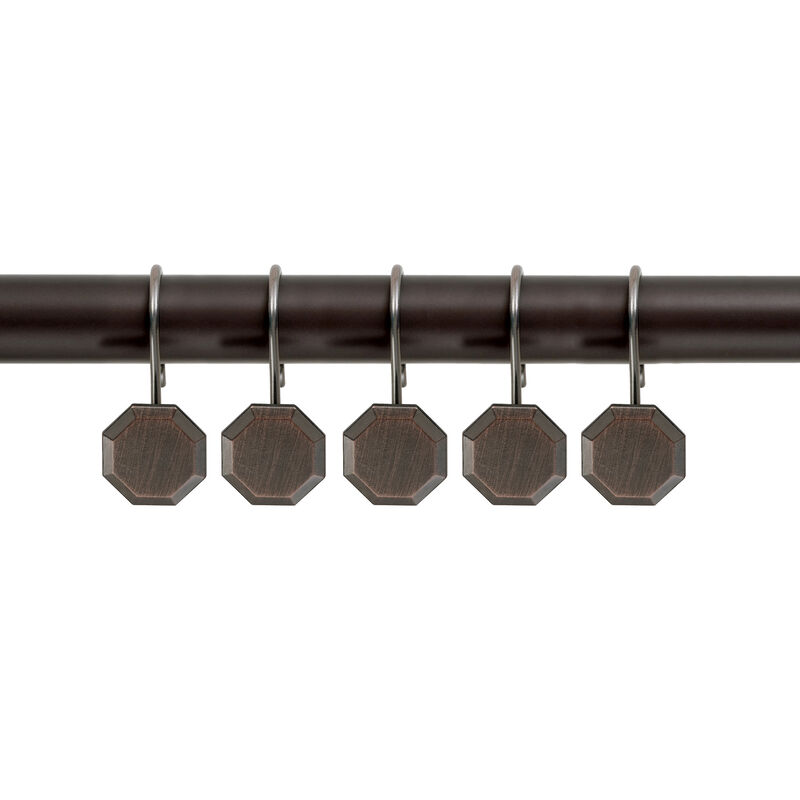 Zinc Shower Curtain Hooks, Set of 12 image number 5