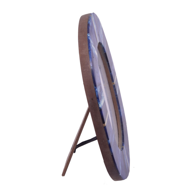 4x6" Oval Brass Inlay Frame, Blue image number 1