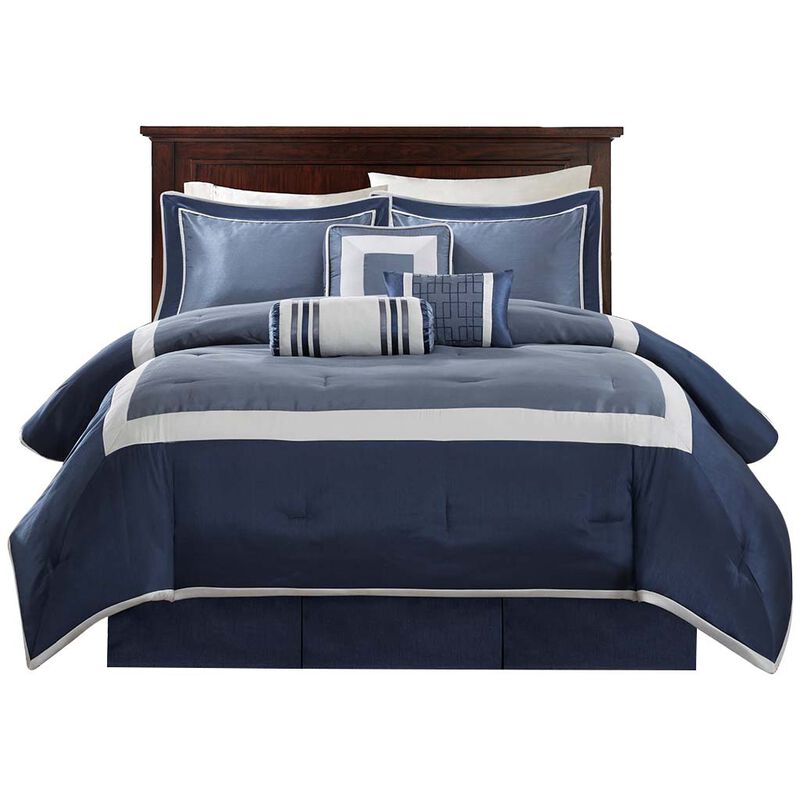 Gracie Mills Elsie Transitional Colorblock 7-Piece Comforter Set image number 0
