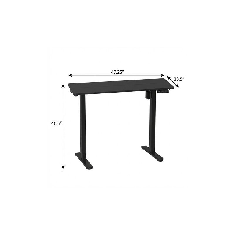 HomeRoots Adjustable Black Wood and Steel Standing Desk image number 6