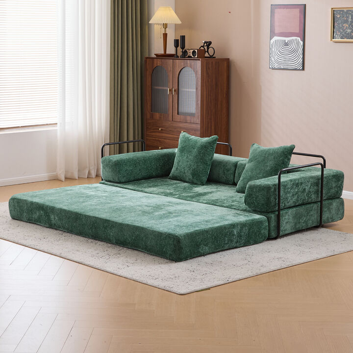 Floor Sofa Bed with Multi-Position Design for Bedroom or Living Room
