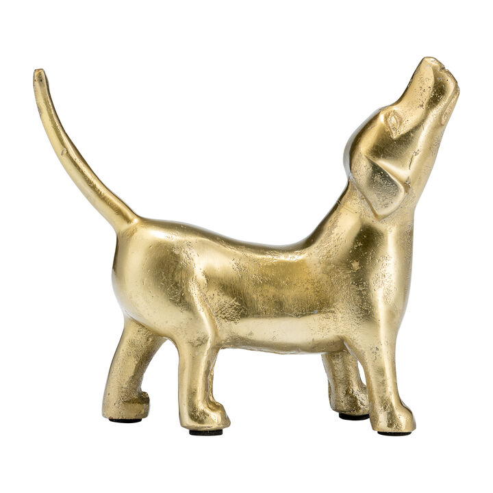 Metal Deco Howling Dog