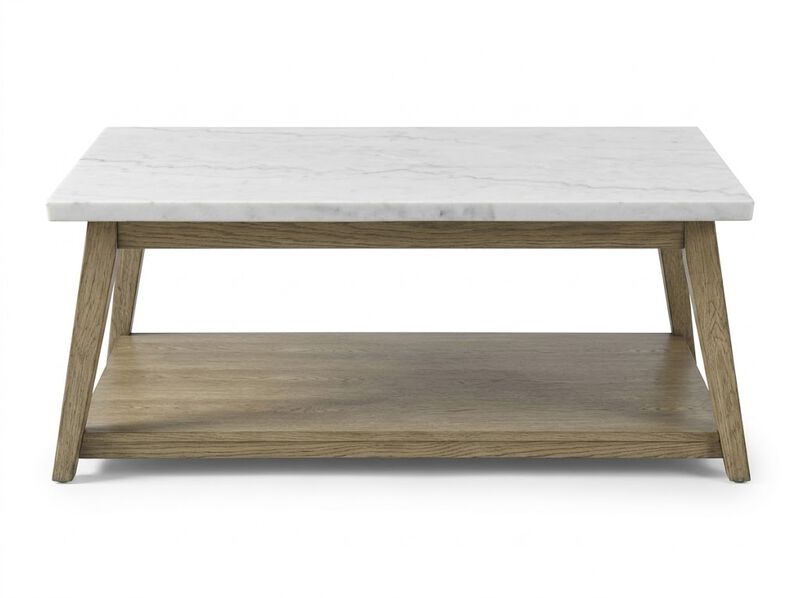 Vida Marble Top Coffee Table with Casters image number 0