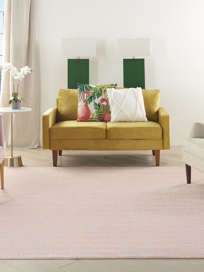 Nourison Essentials NRE01 Pink 9' x Square Rug image number 9
