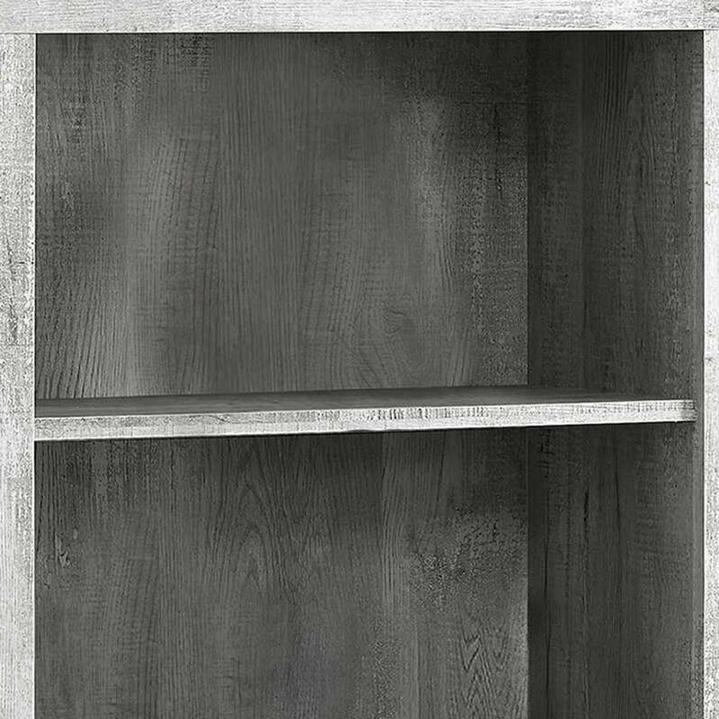 Wood Bookcase with Multiple Shelves for Home Office or Living Room Storage