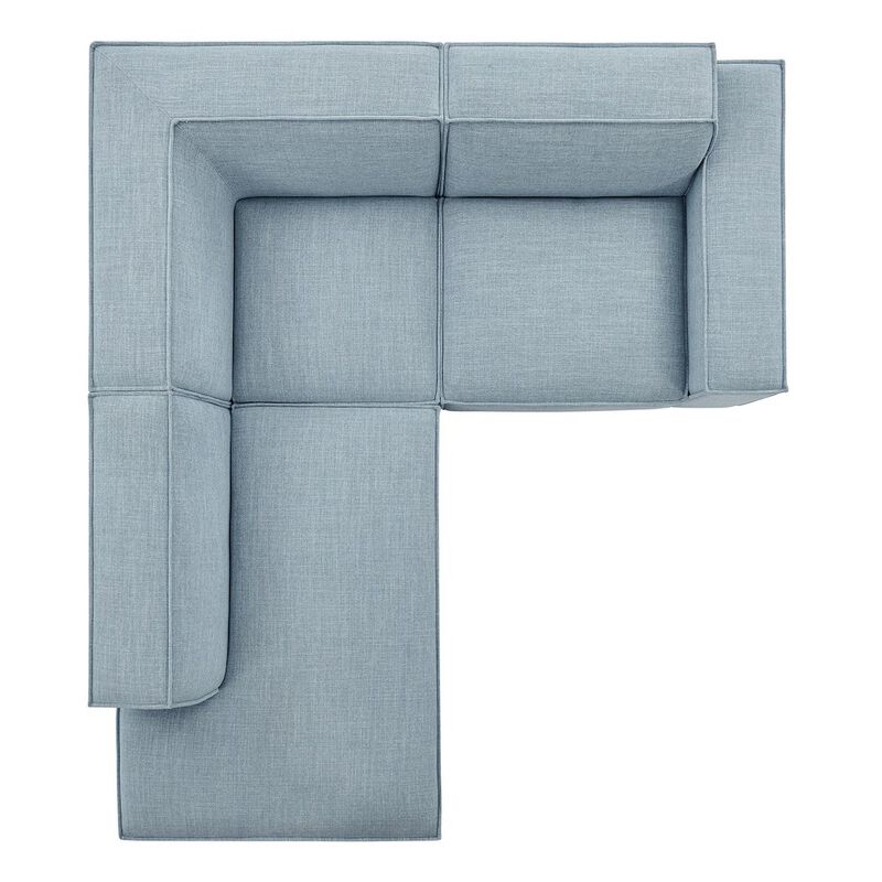 Restore 3-Piece Performance Fabric Upholstered Modular L-Shaped Sectional Sofa image number 6