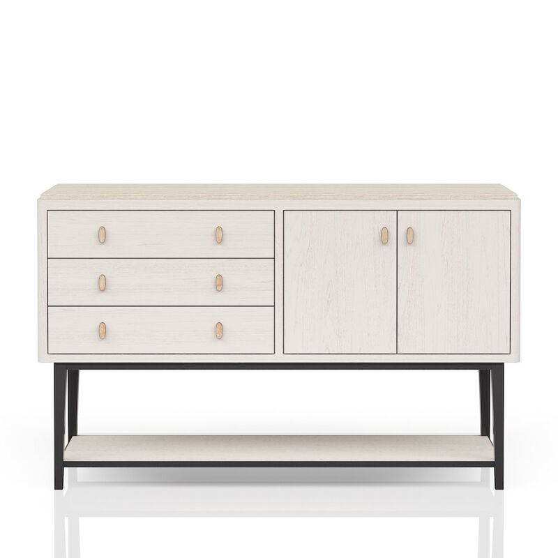Bernards Elements Server Metal Base In Vanilla Finish image number 0