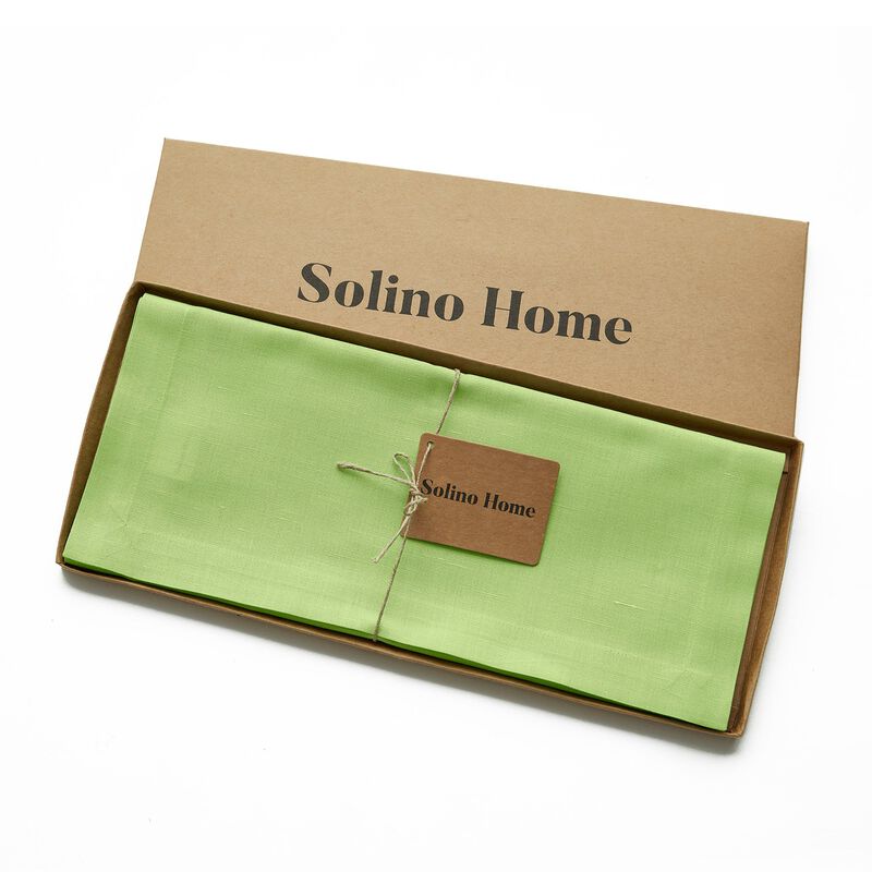 Solino Home Cotton Linen Table Runner - Dru - Cotton Linen Plain