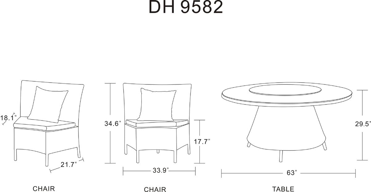 Nightingdale Orange Outdoor Dining Set