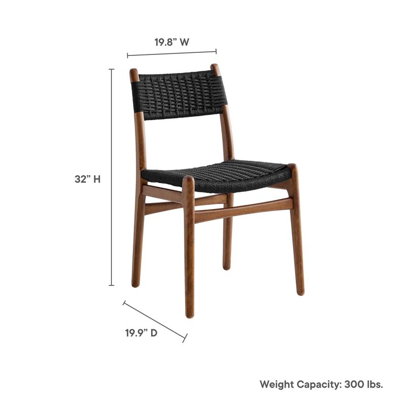 Wynn Rope and Wood Dining Side Chairs Set of 2 image number 2