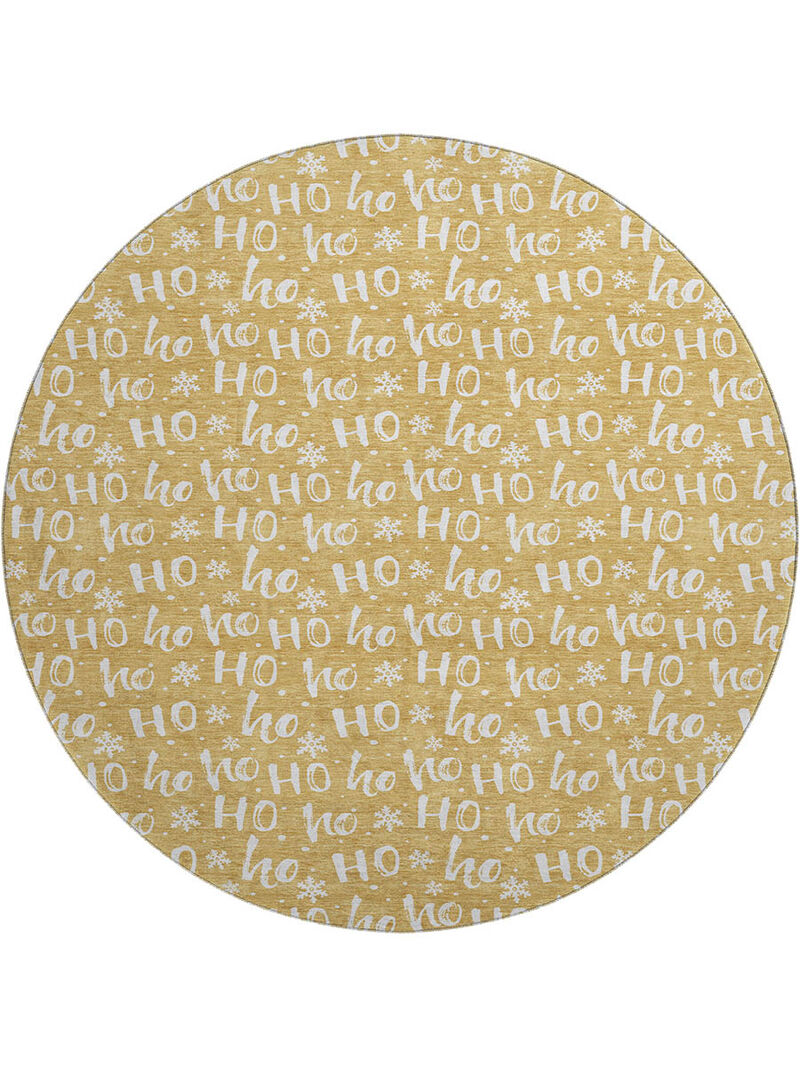 Merry & Bright MY22 Gold 8' Round Rug