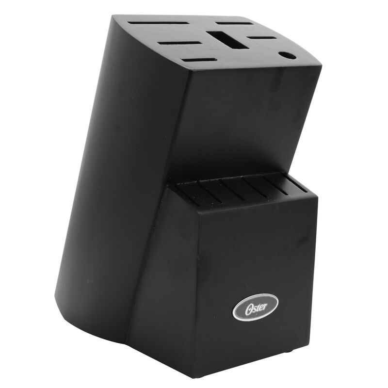 Oster Wellisford 14 Piece Stainless Steel Cutlery Set with Black Rubber Wood Block