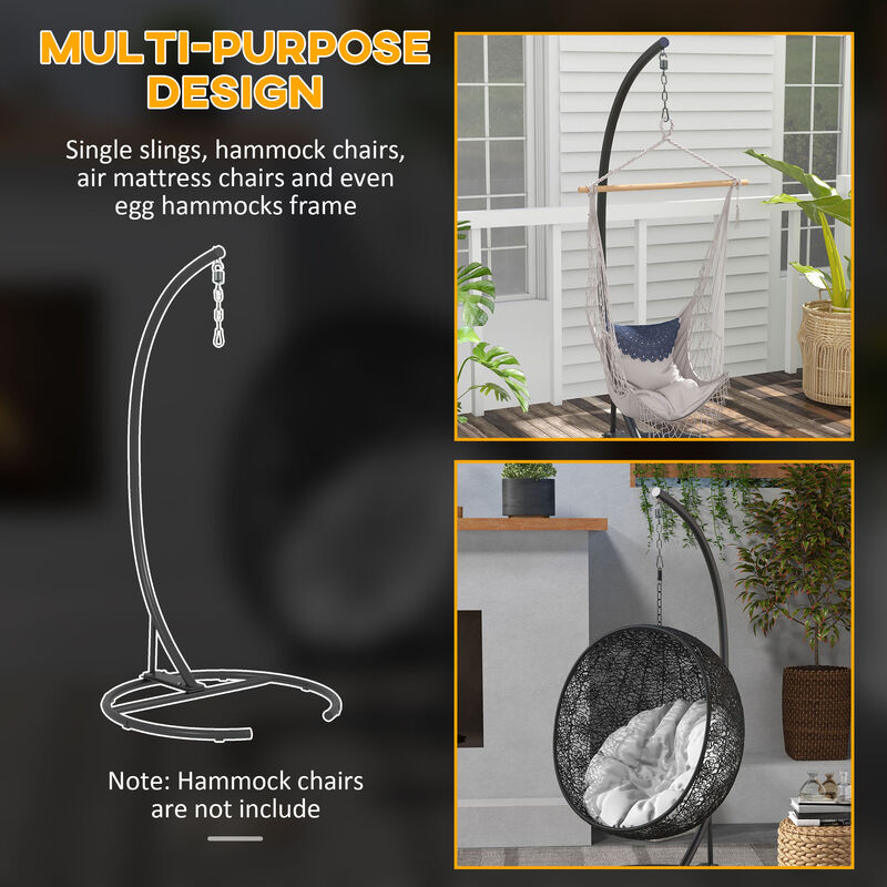 Hivvago Hanging Hammock Chair Stand with Round Base image number 5