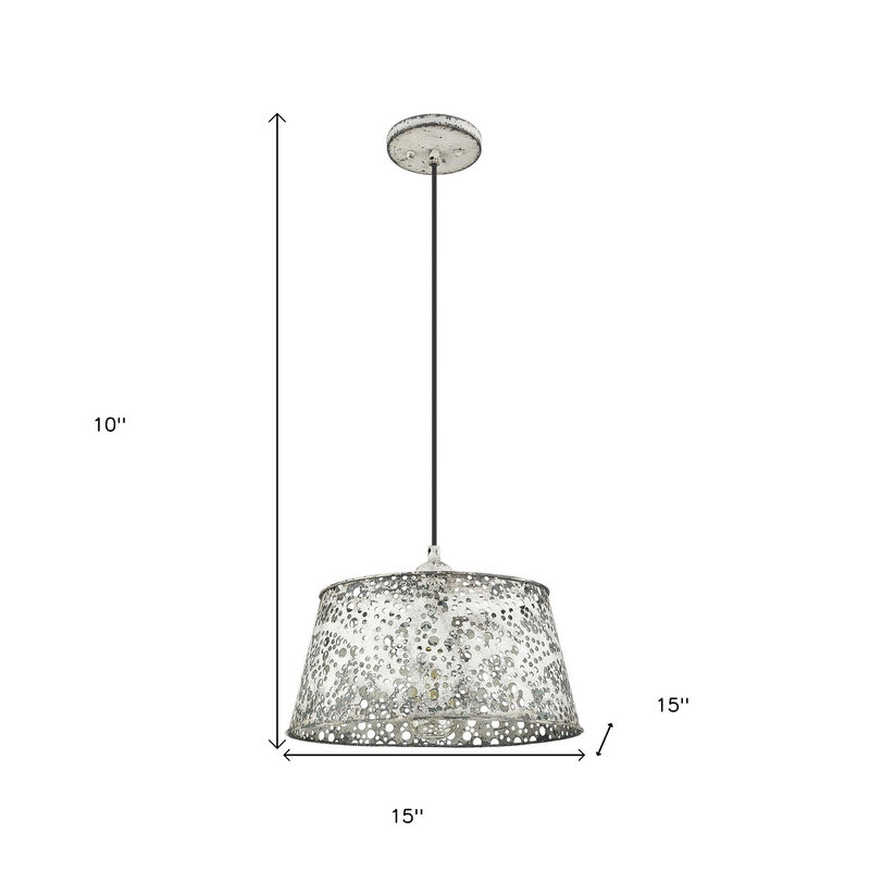 Hivvago Iris 1-Light Aged Ivory Pendant