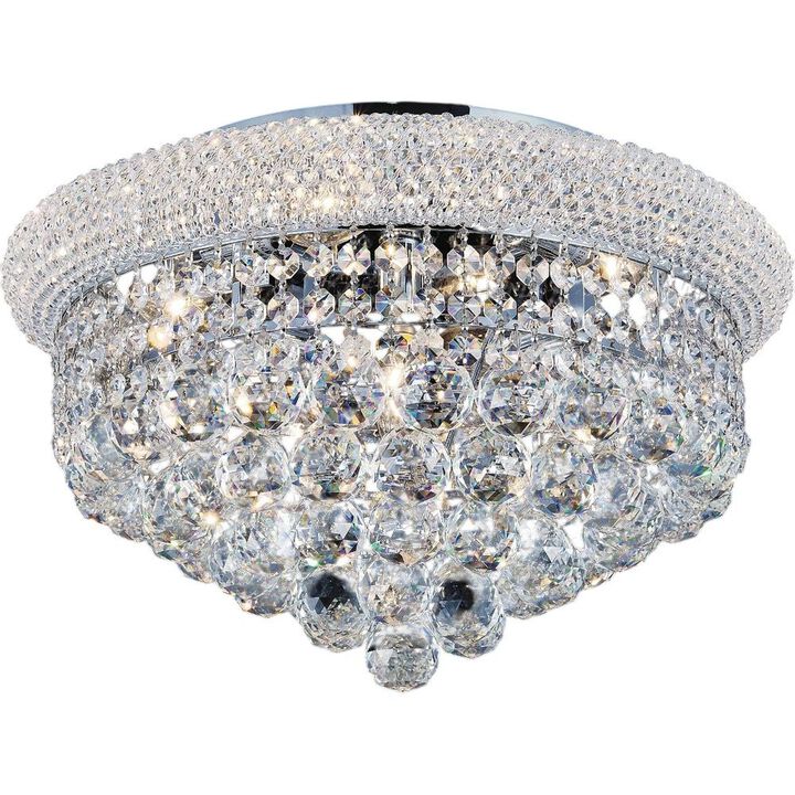 CWI Lighting Empire 5 Light Flush Mount With Chrome Finish