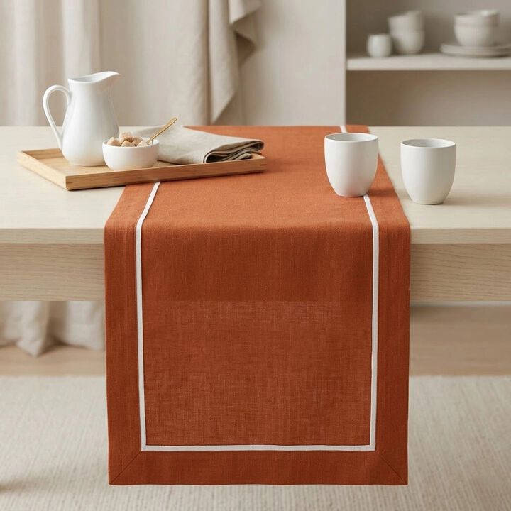 Linen Table Runner for Dining Table, Holiday and Everyday Table Decor - Kensington