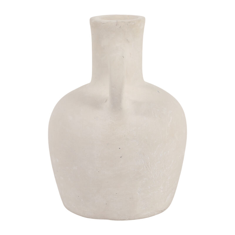 6x4" Paper Mache Boho Bud Vase, Ivory image number 5