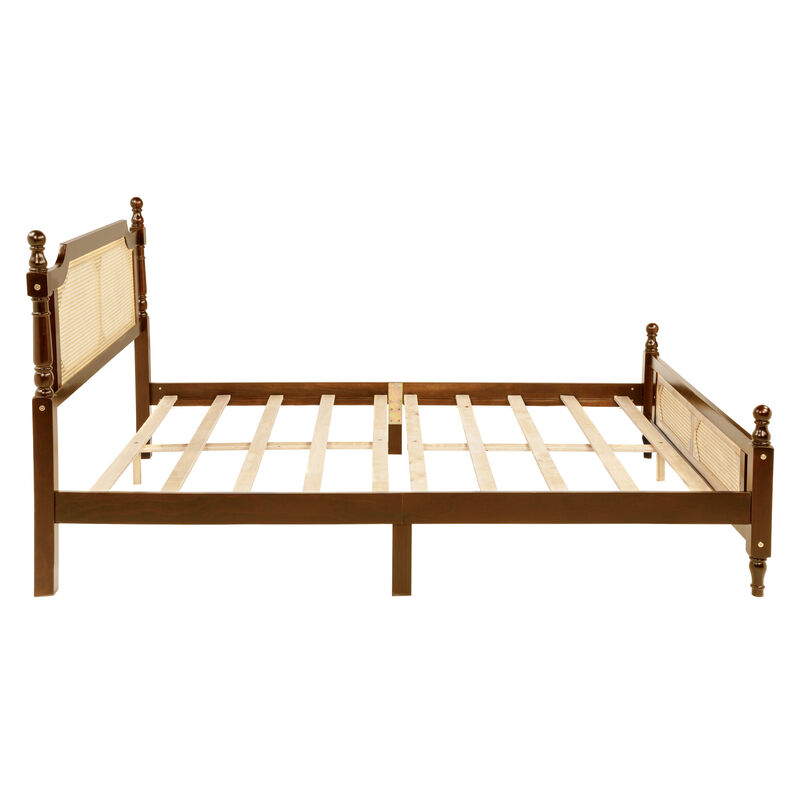 Fekvif Queen Pine wooden Bed image number 5
