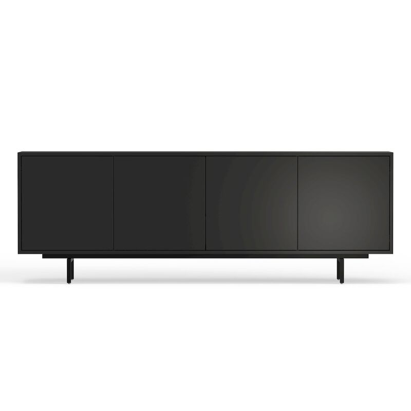 Graysen Black Laminate 4 Door TV Console