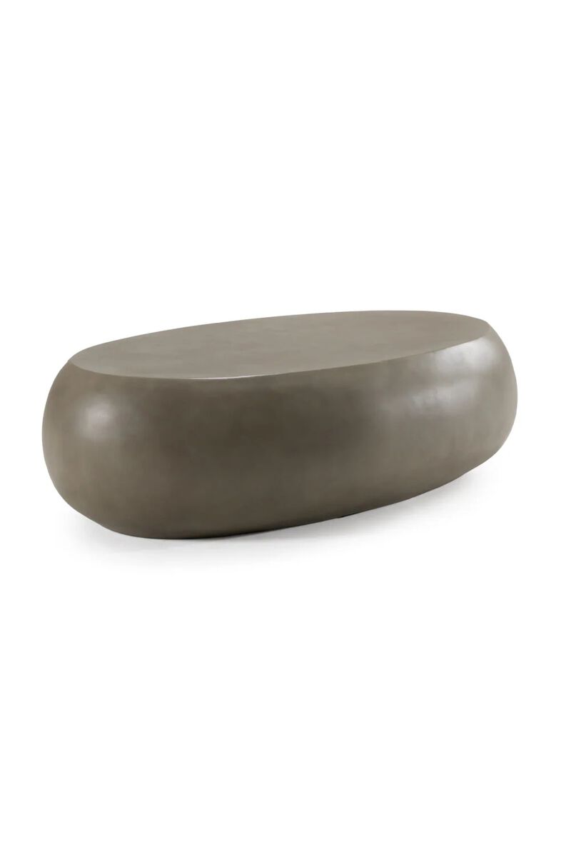 Gray Concrete Oval Coffee Table L | OROA Modern Denny image number 0