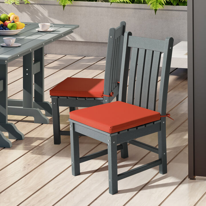 WestinTrends Outdoor Patio Kitchen Dining Chair Square Seat Cushions Set of 4, 16 x 15