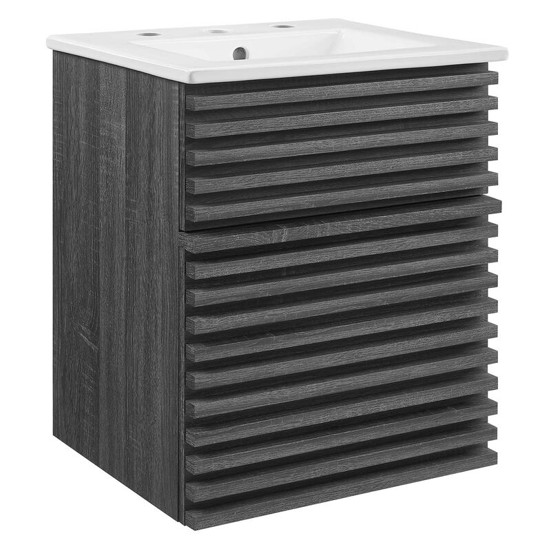 Render 18" Wall-Mount Bathroom Vanity image number 2