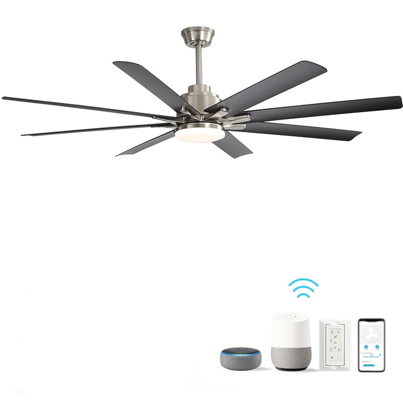 ELEMENT ACE Large 66 Inch Modern Ceiling Fan with Dimmable LED Lighting and Smart Remote Control Featuring Reversible DC Motor image number 3