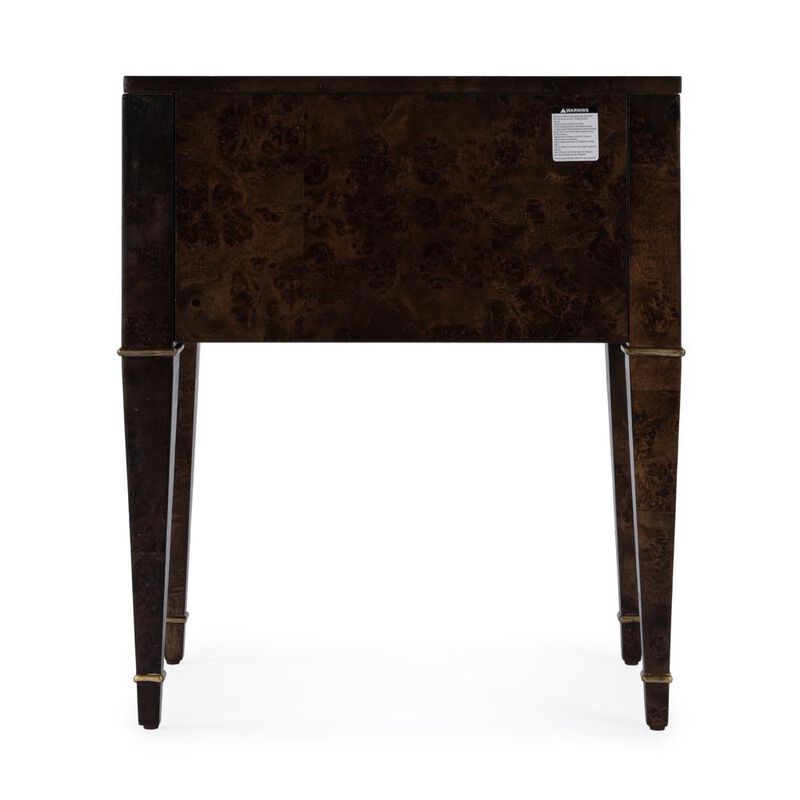 Butler Specialty Kai 2 Drawer End Table, Dark Brown