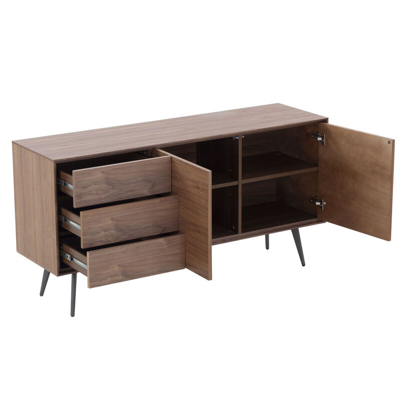 Modern Sideboard, Buffet Cabinet, Storage Cabinet, TV Stand Anti-Topple Design, and Large Countertop