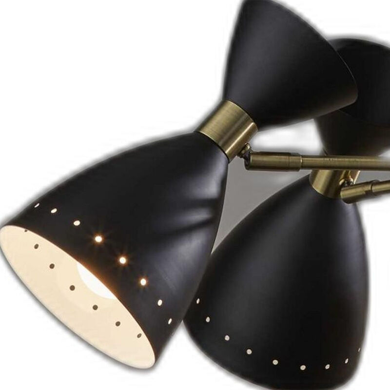 HomeRoots Cinco Diabolo Adjustable Black Metal Pendant image number 4