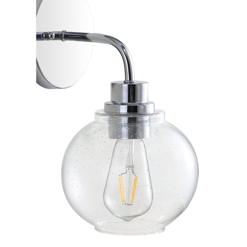 Sandrine Iron/Seeded Glass Cottage Rustic LED Vanity Light