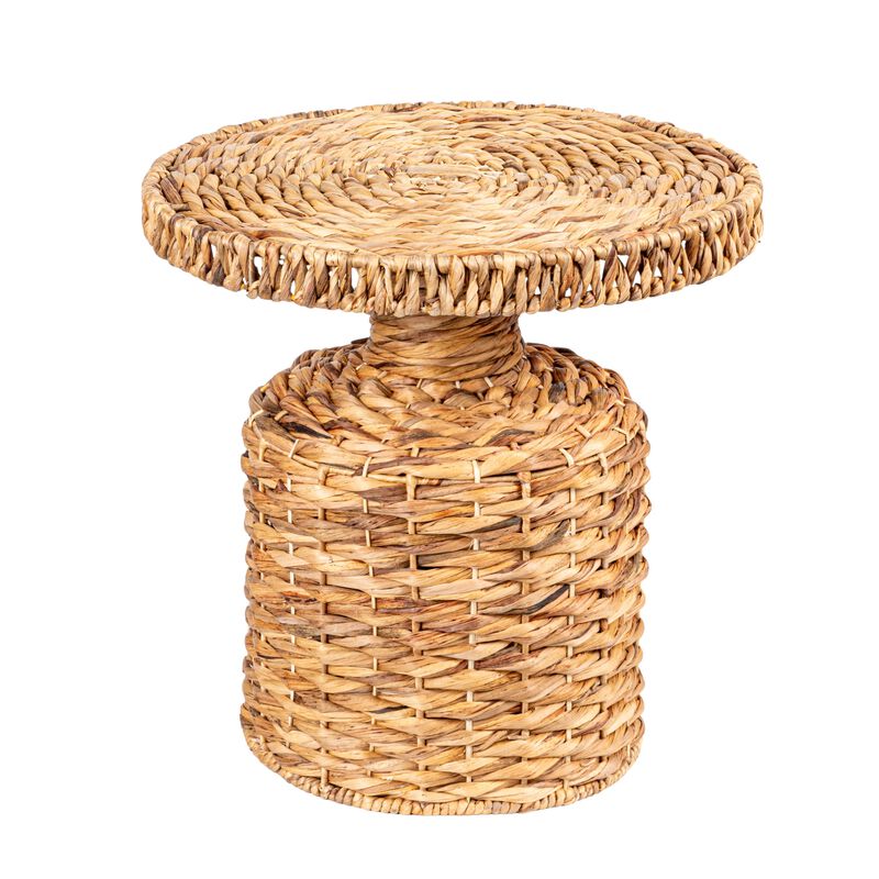 Hand-Woven Water Hyacinth Table, Natural image number 0