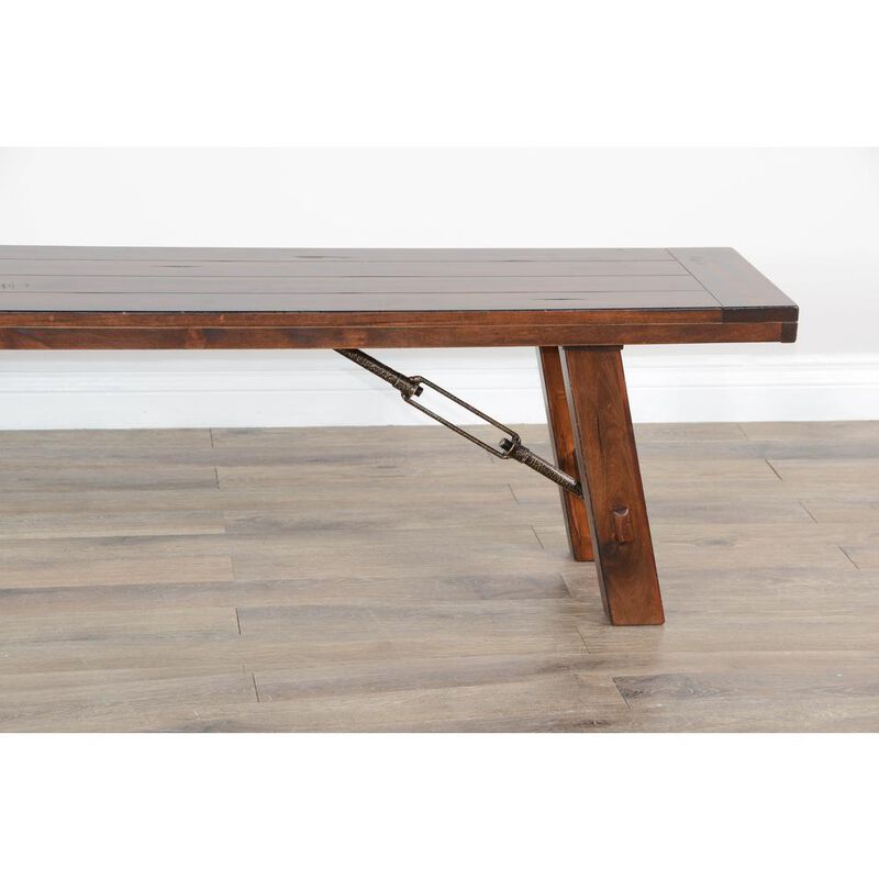 Sunny Designs Dining Bench with Turnbuckle Accents