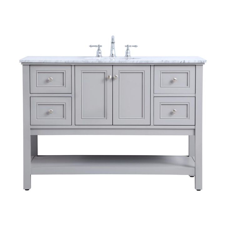 Elegant Kitchen and Bath 48 inch Single bathroom vanity in natural wood