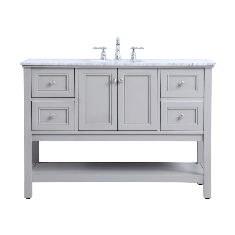 Elegant Kitchen and Bath 48 inch Single bathroom vanity in natural wood
