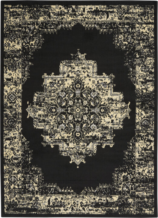 4 X 6 cream Damask Power Loom Area Rug