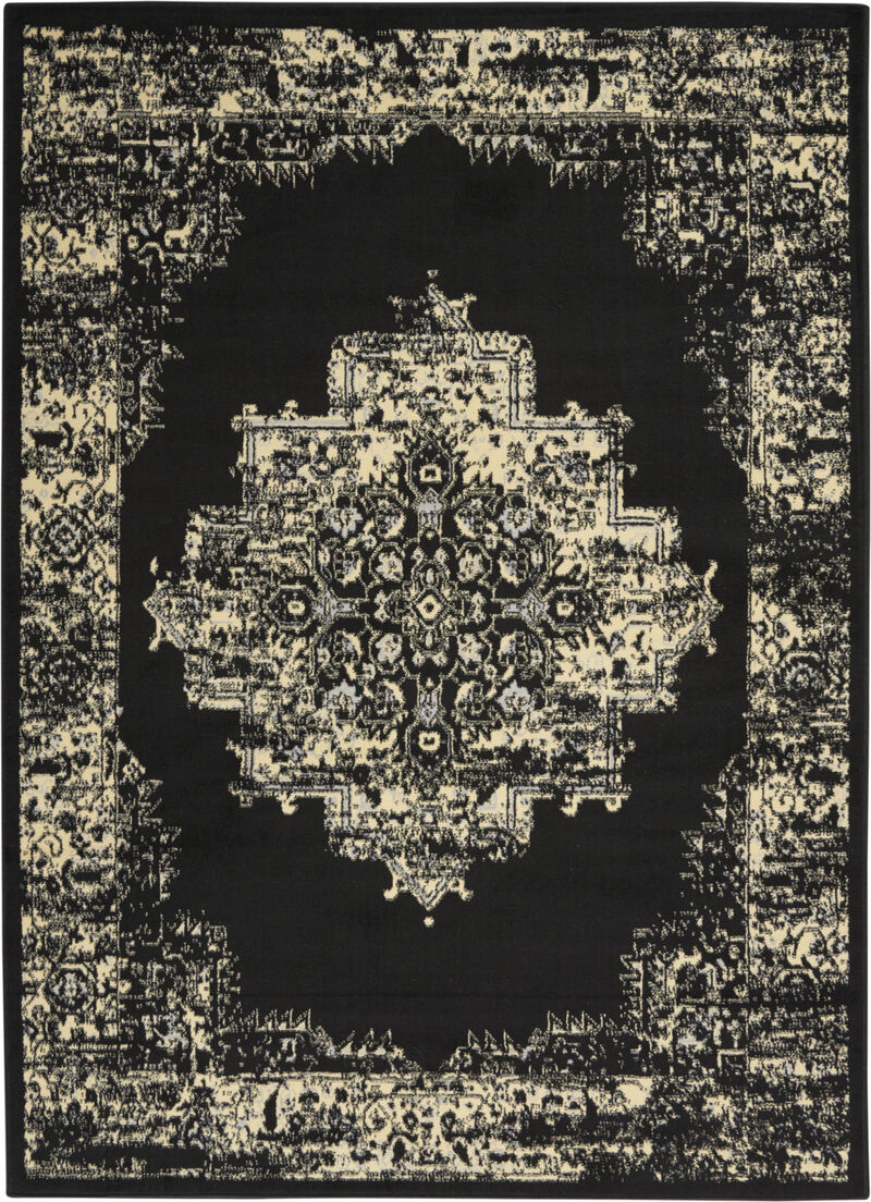 4 X 6 cream Damask Power Loom Area Rug image number 0