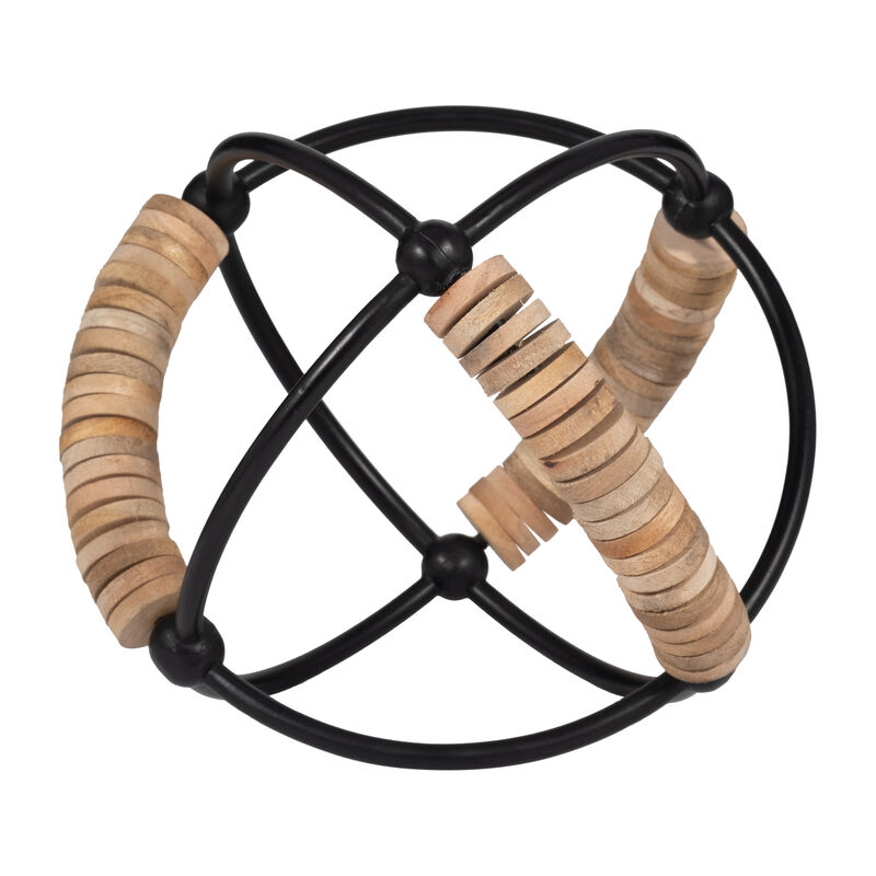 Metal, 10" Abacus Orb, Natural/black image number 1