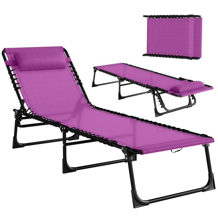 Foldable 4-Position Chaise Lounge