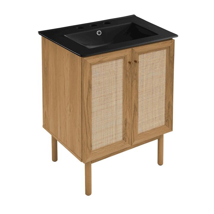 24" Freestanding Bathroom Vanity with 3-Hole Centerset Sink Top