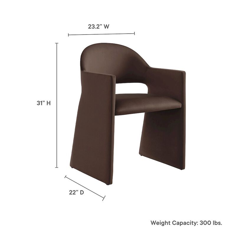 Talia Performance Velvet Dining Armchair image number 1
