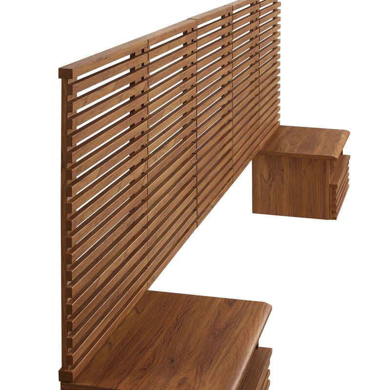 Modway - Render Wall Mount Queen Headboard and Modern Nightstands image number 3