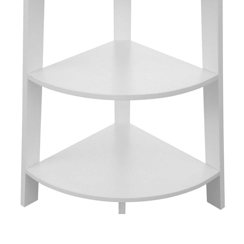 Convenience Concepts Newport 5 Tier Wide Corner Bookcase, White
