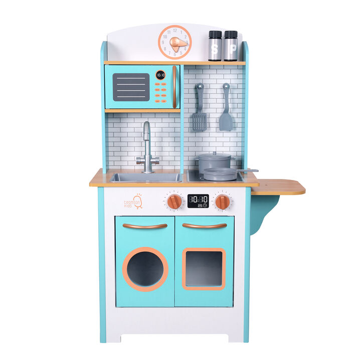 Little Chef Santos Retro Kitchen Playset, Aqua/White