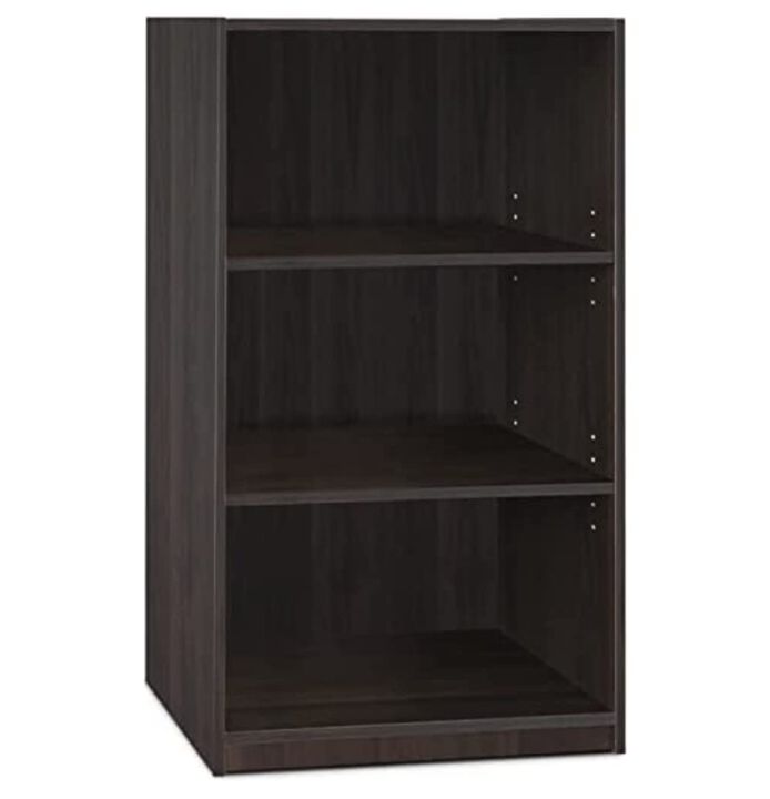 Furinno JAYA Simple Home 3-Shelf Bookcase, CC Espresso