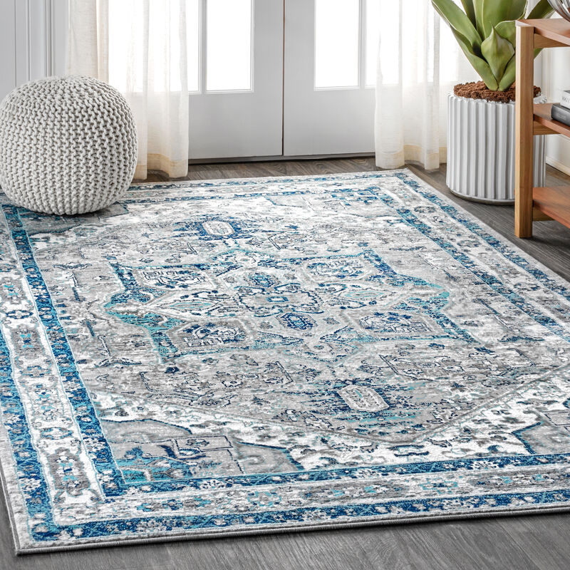 Modern Vintage Medallion Indoor Area Rug