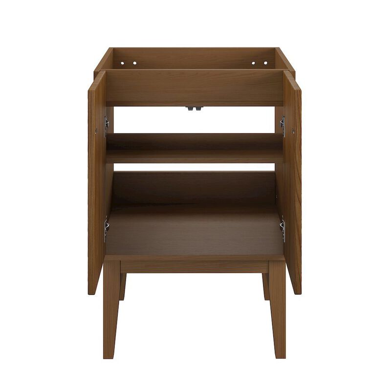 Bosse 24" Freestanding Bathroom Vanity Cabinet without Top in Brown Oak image number 5