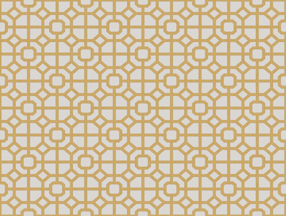 Spring Blossom Lattice Gold Wallpaper 1908-2